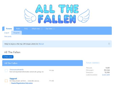 All The Fallen Status.